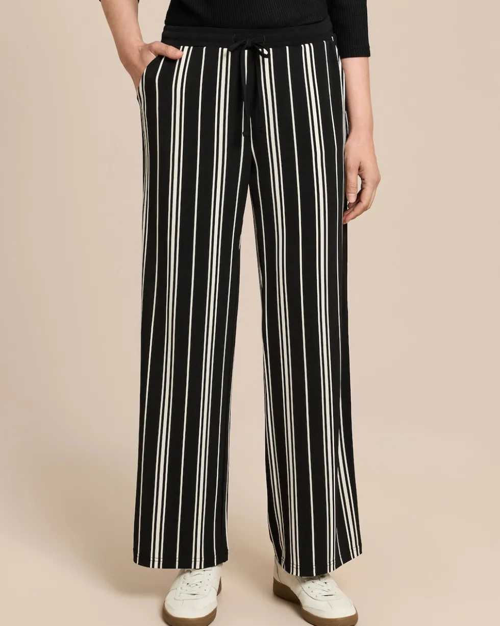Wide Leg Hose im Streifendesign
