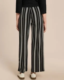 Wide Leg Hose im Streifendesign