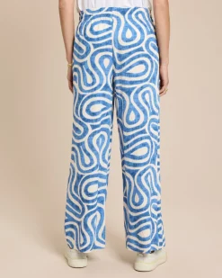 Wide Leg Hose mit Allover-Print
