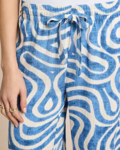 Wide Leg Hose mit Allover-Print