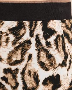 Wide Leg Hose mit Animal Print