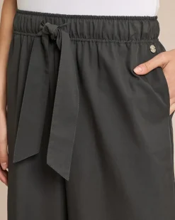 Wide Leg Hose mit Bindeband