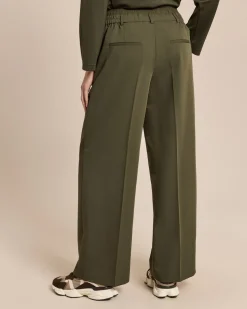 Wide Leg Hose mit Doppelbund