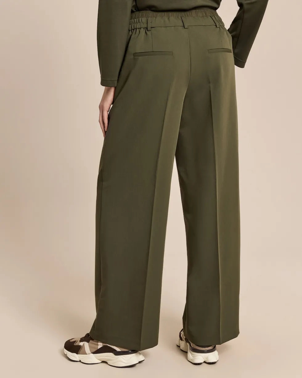 Wide Leg Hose mit Doppelbund