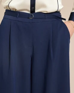 Wide leg Hose mit Gürtel