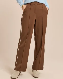 Wide Leg Hose mit Kontrast