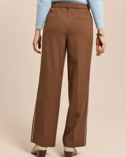 Wide Leg Hose mit Kontrast
