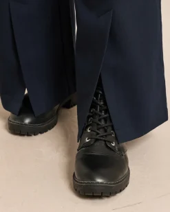 Wide Leg Hose mit Schlitz