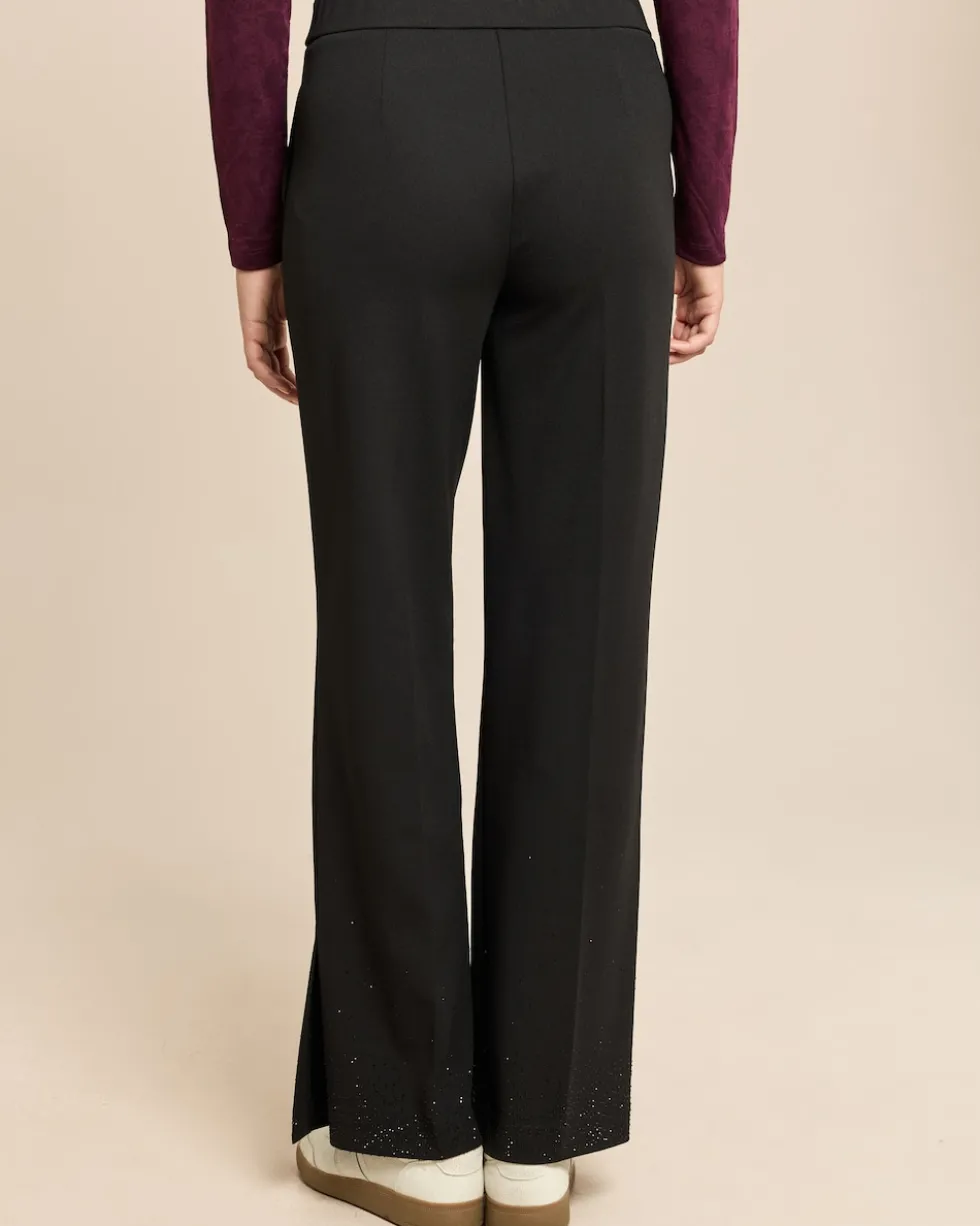 Wide Leg Hose mit Schlitzen
