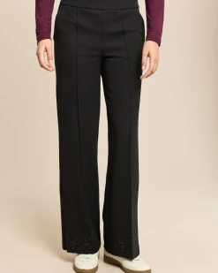 Wide Leg Hose mit Schlitzen