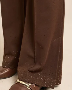 Wide Leg Hose mit Schlitzen