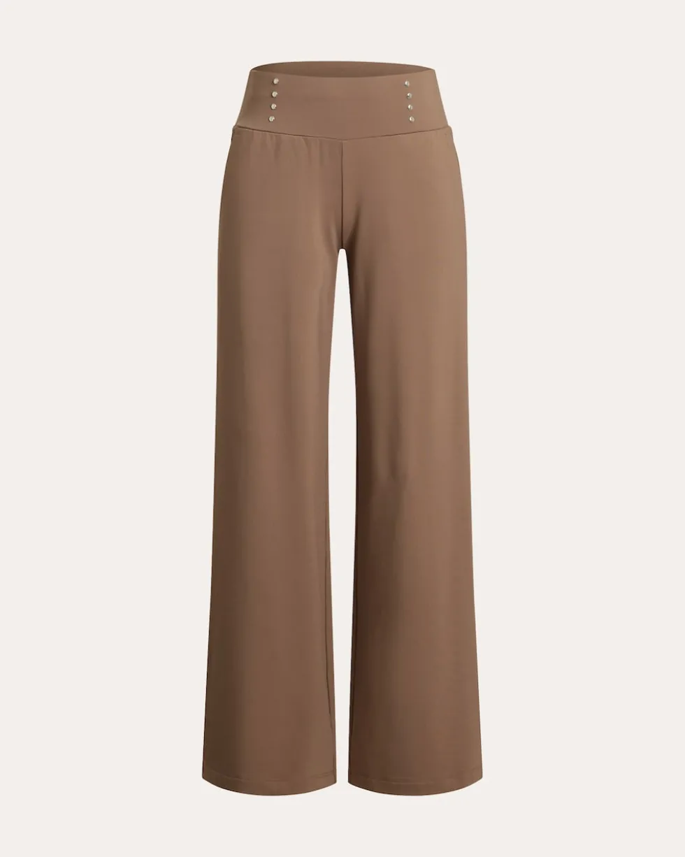 Wide Leg Hose Thermo mit Nieten