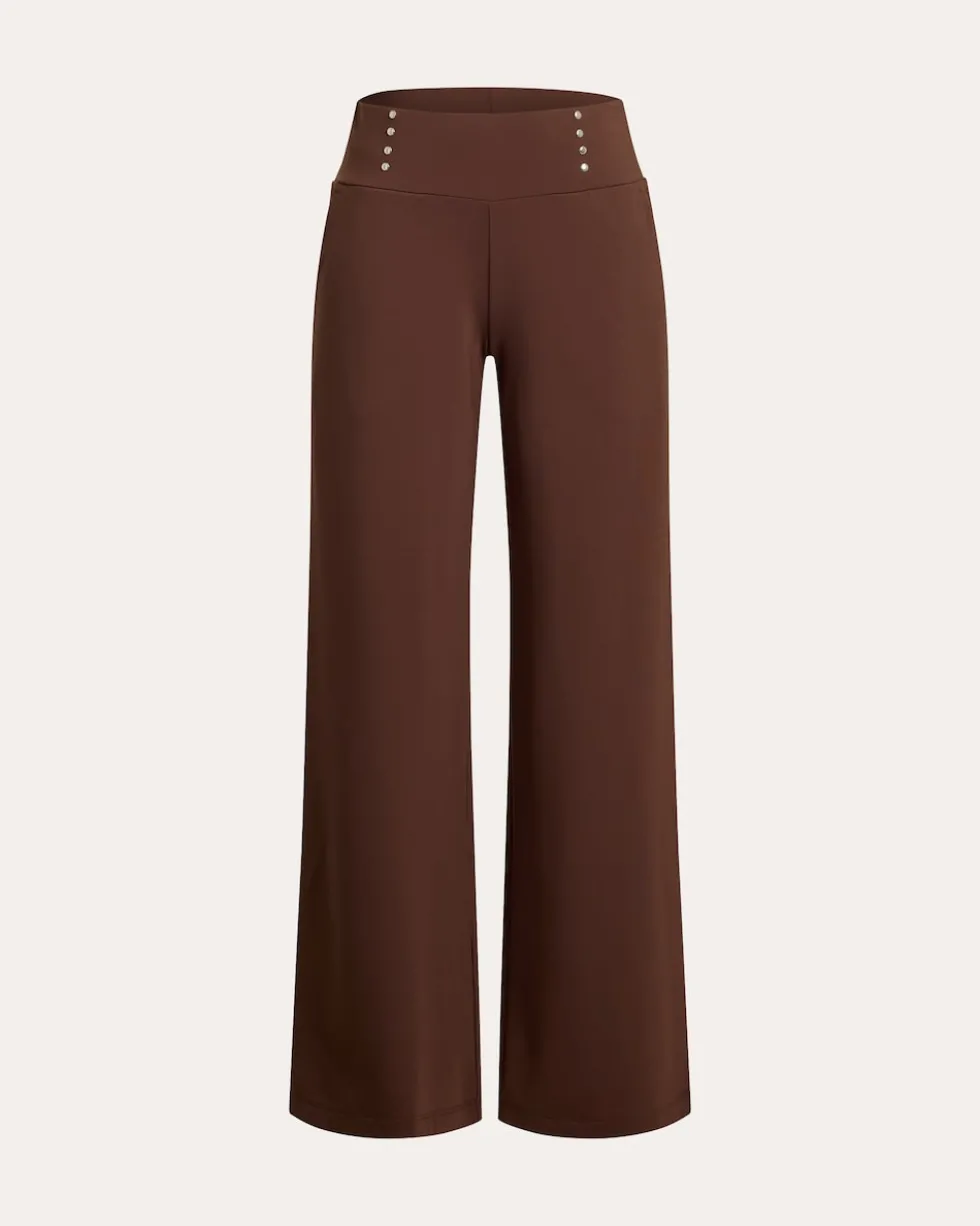 Wide Leg Hose Thermo mit Nieten