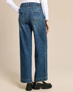 Wide Leg Jeans bedruckt
