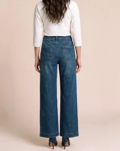 Wide Leg Jeans bedruckt