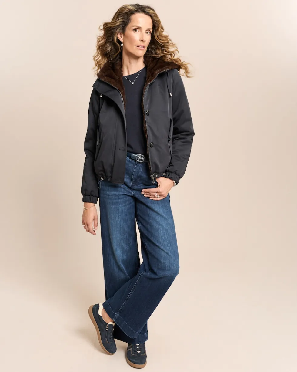 Wide Leg Jeans Hose Super Stretch