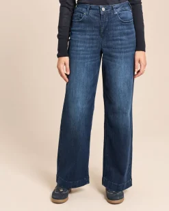 Wide Leg Jeans Hose Super Stretch
