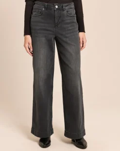 Wide Leg Jeans Hose Super Stretch