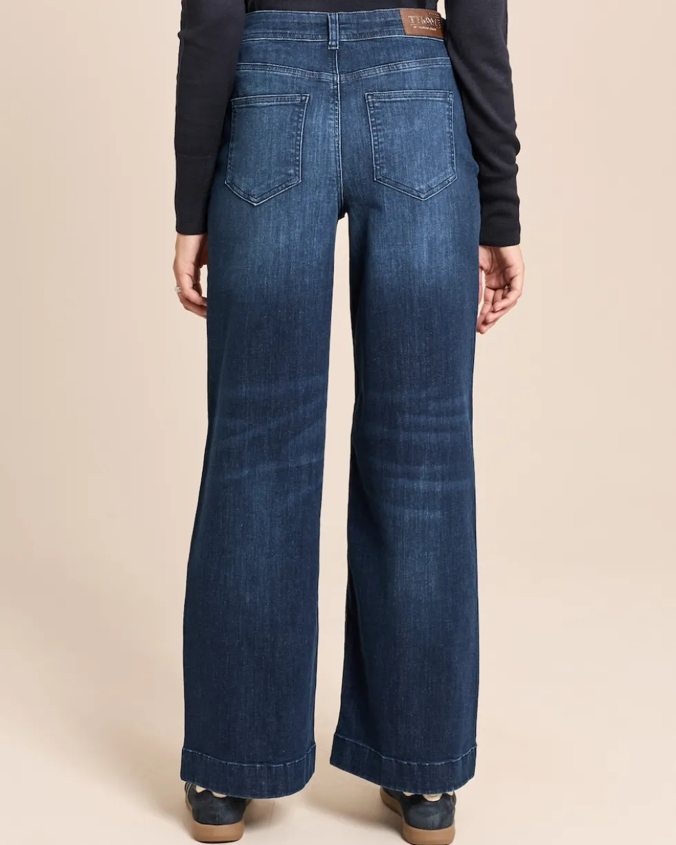 Wide Leg Jeans Hose Super Stretch