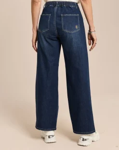 Wide Leg Jeans mit Bindegürtel
