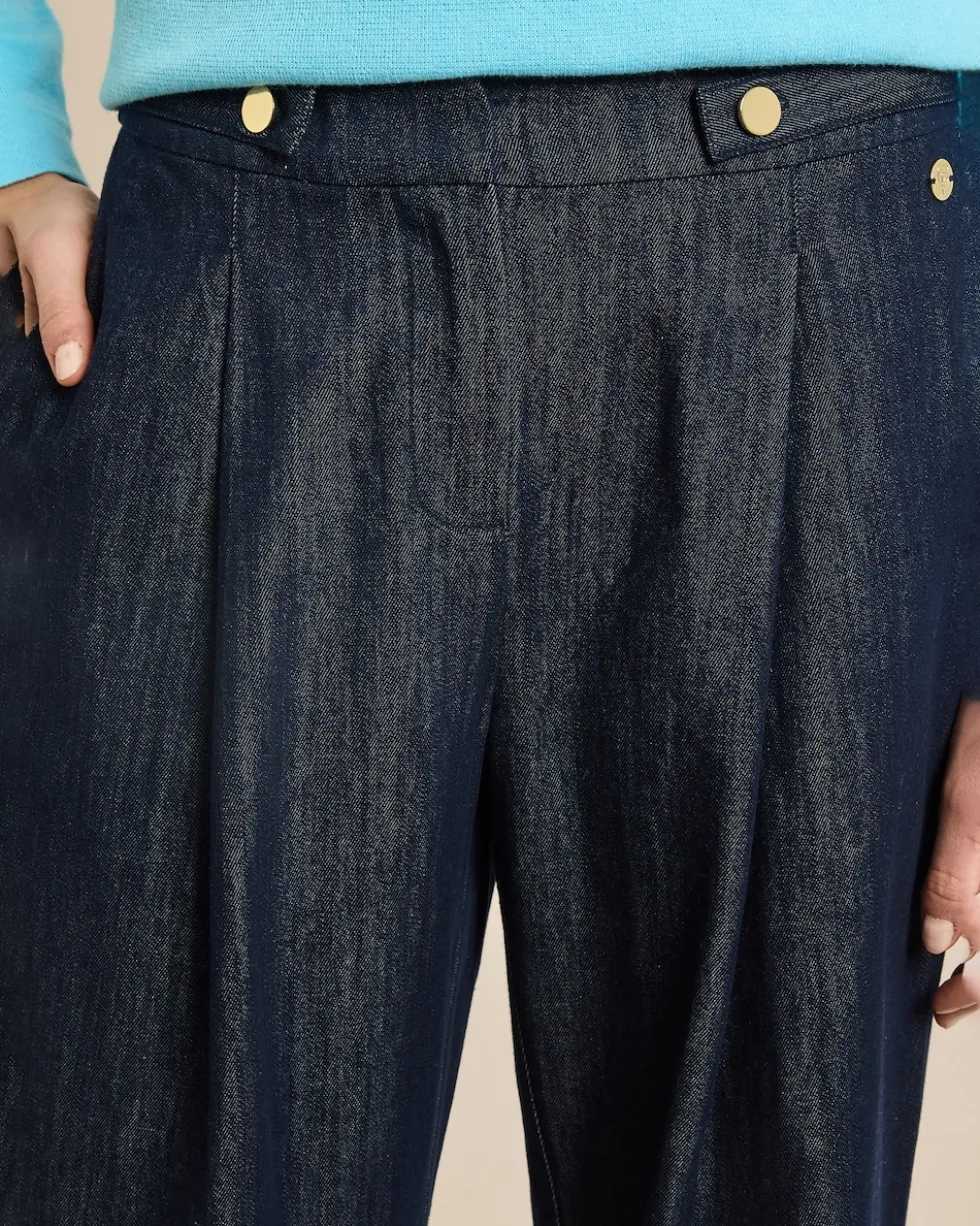 Wide Leg Jeans mit Gürteldetail