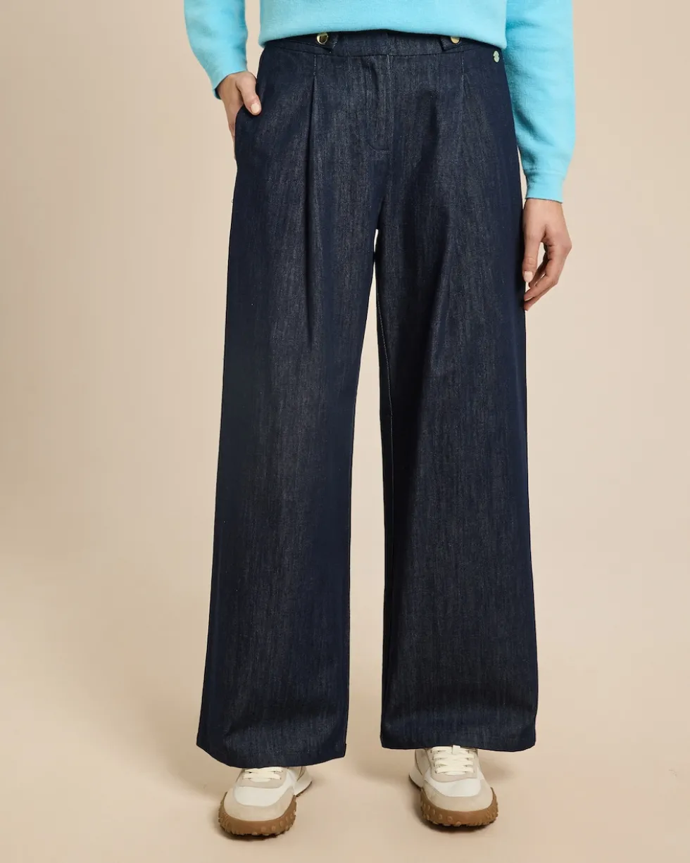 Wide Leg Jeans mit Gürteldetail