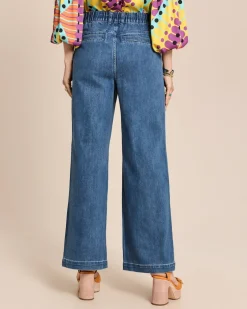Wide Leg Jeans mit Rundumdehnbund