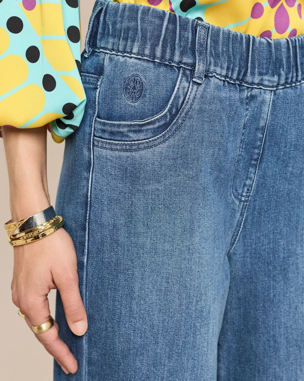 Wide Leg Jeans mit Rundumdehnbund