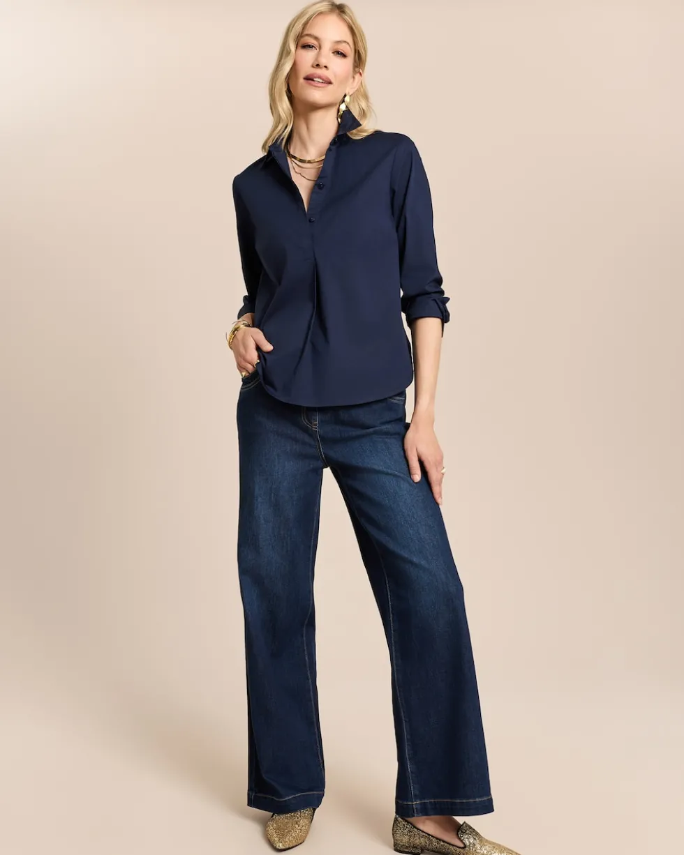 Wide Leg Jeans mit Rundumdehnbund