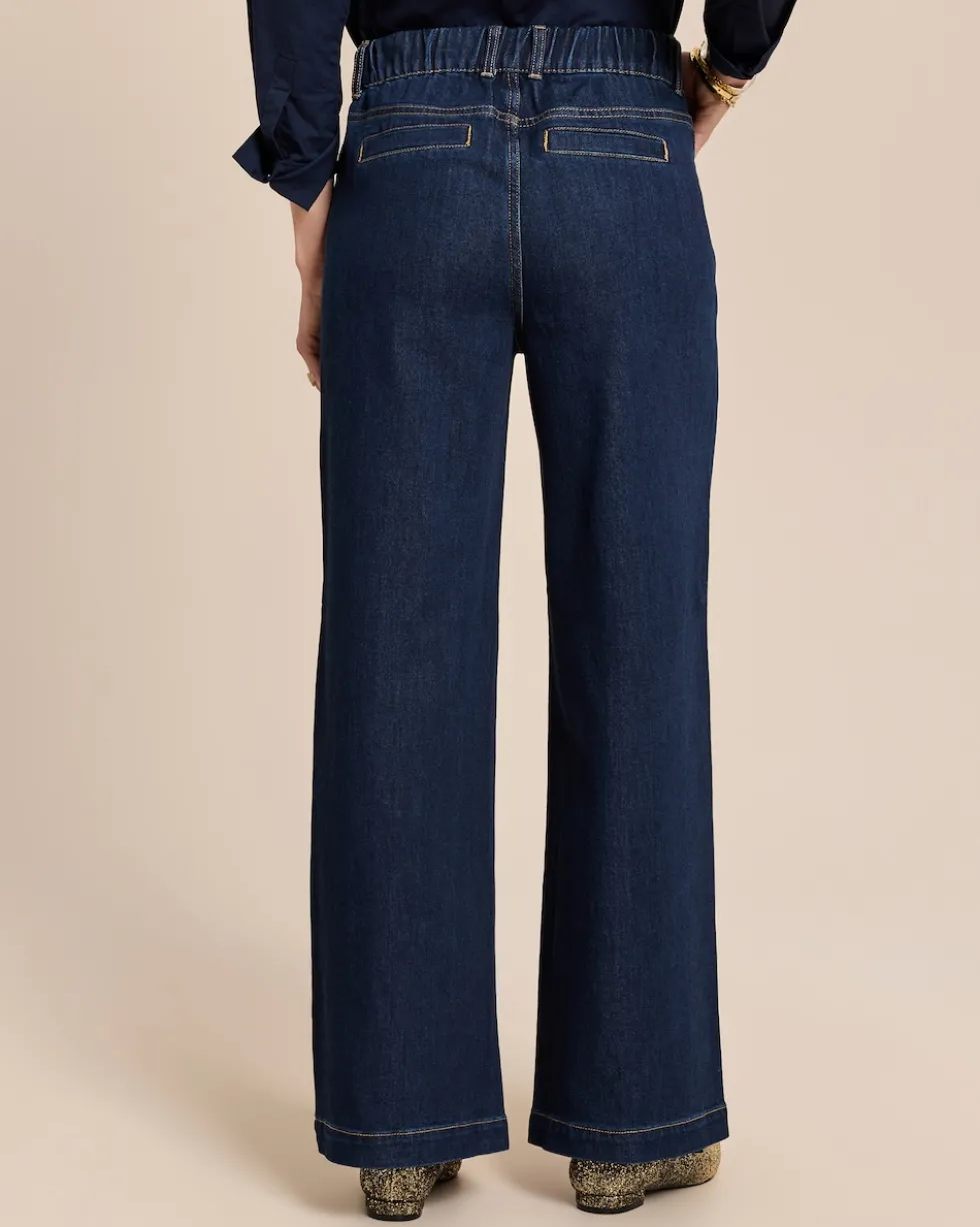 Wide Leg Jeans mit Rundumdehnbund