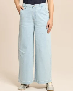Wide-Leg-Jeans mit Teildehnbund
