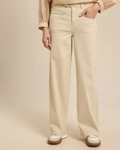 Wide Leg Jeans mit Verschlussdetail