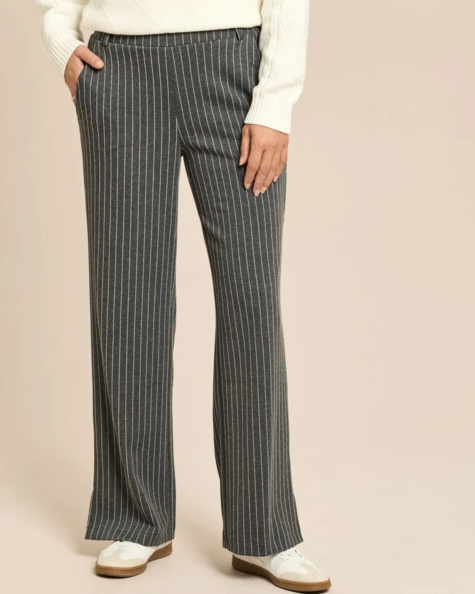 Wide Leg Nadelstreifen Schlupfhose