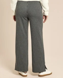 Wide Leg Nadelstreifen Schlupfhose