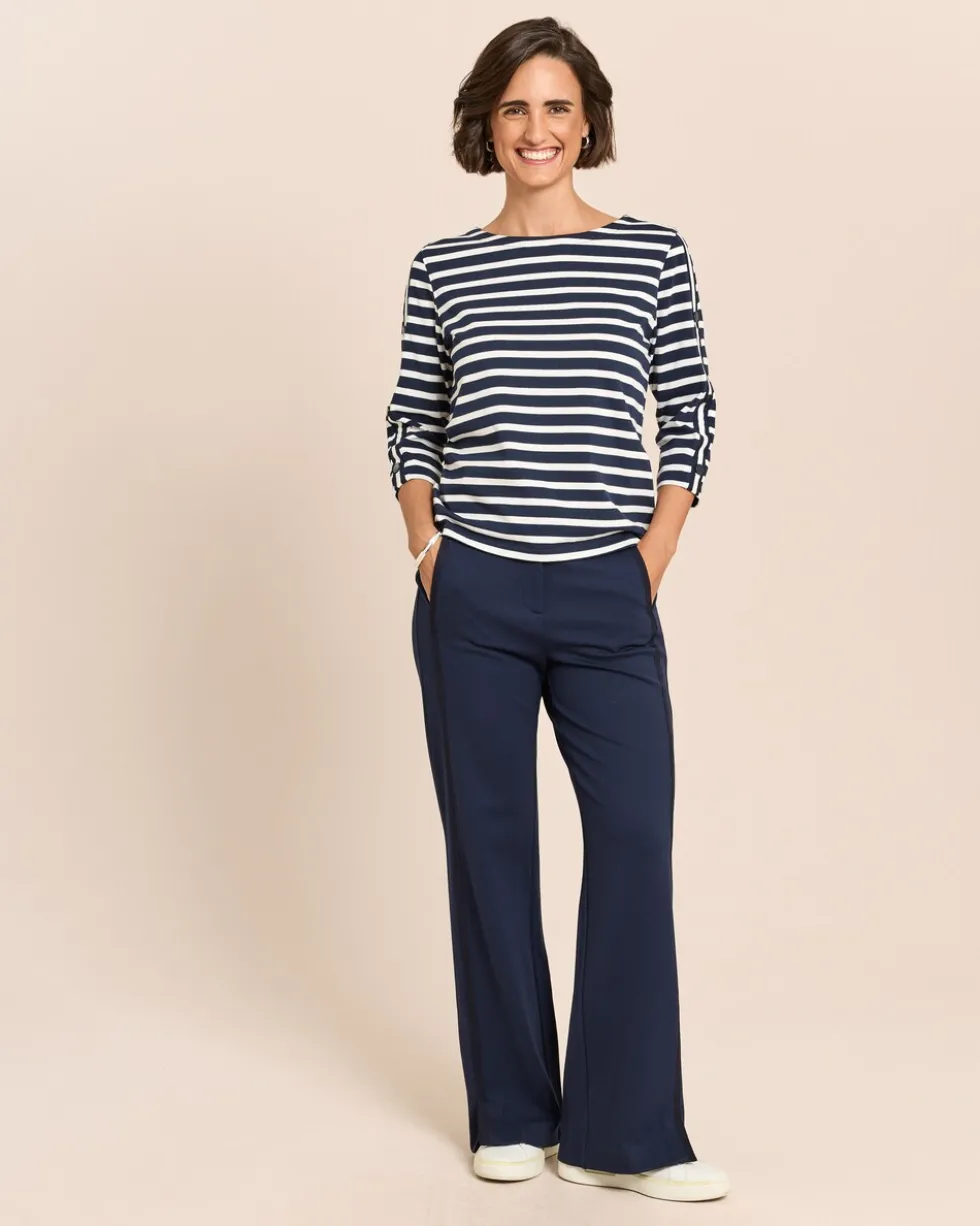 Wide Leg Ponte di Roma Hose
