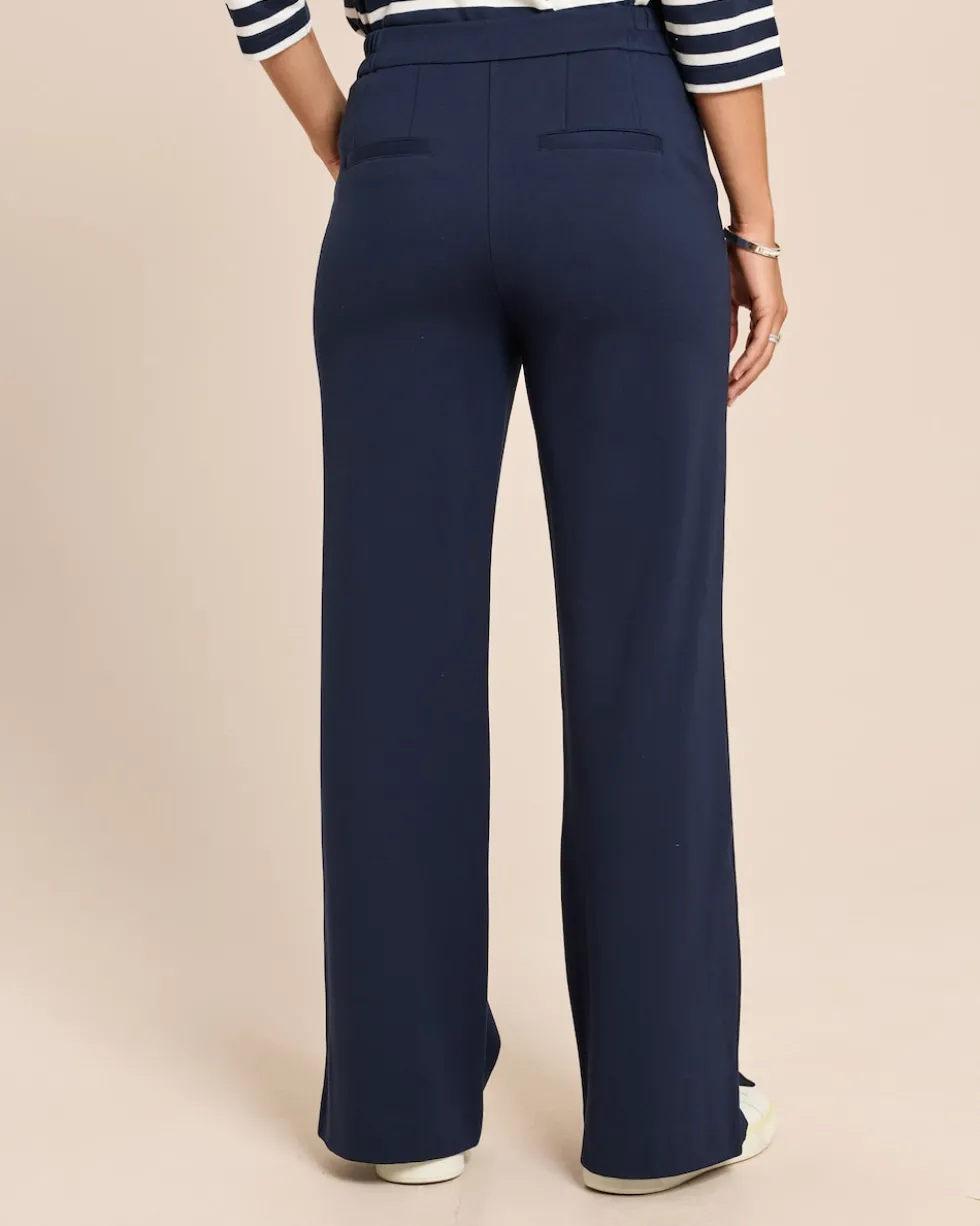 Wide Leg Ponte di Roma Hose