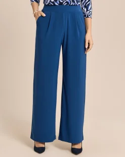 Wide Leg Schlupfhose mit Falte