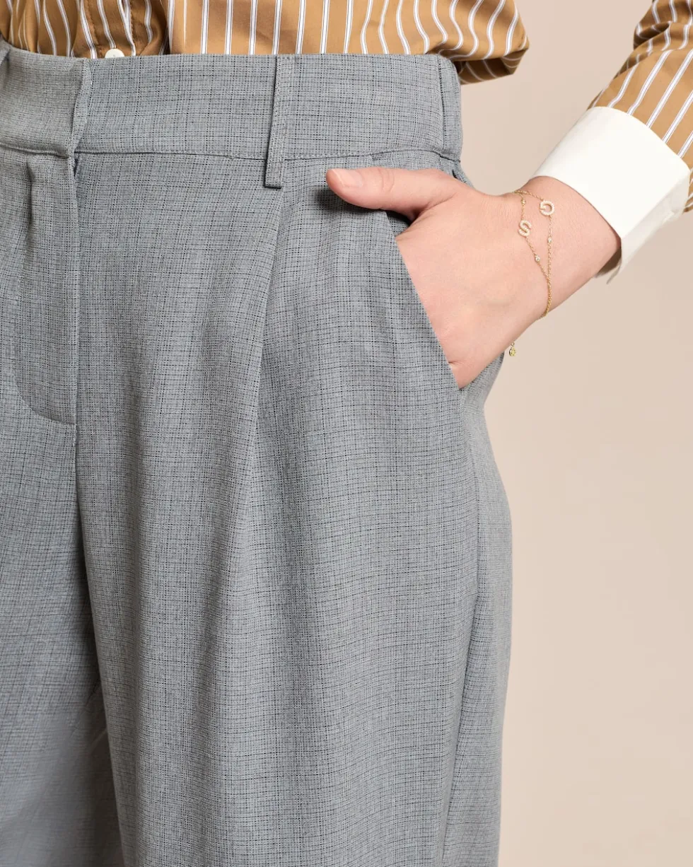 Wide Leg Stoffhose