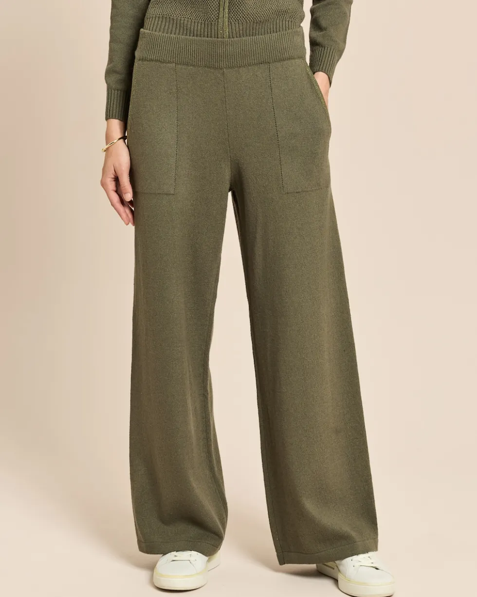 Wide Leg Strickhose
