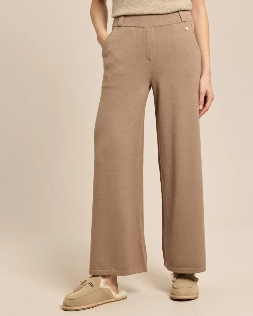 Wide Leg Strickhose