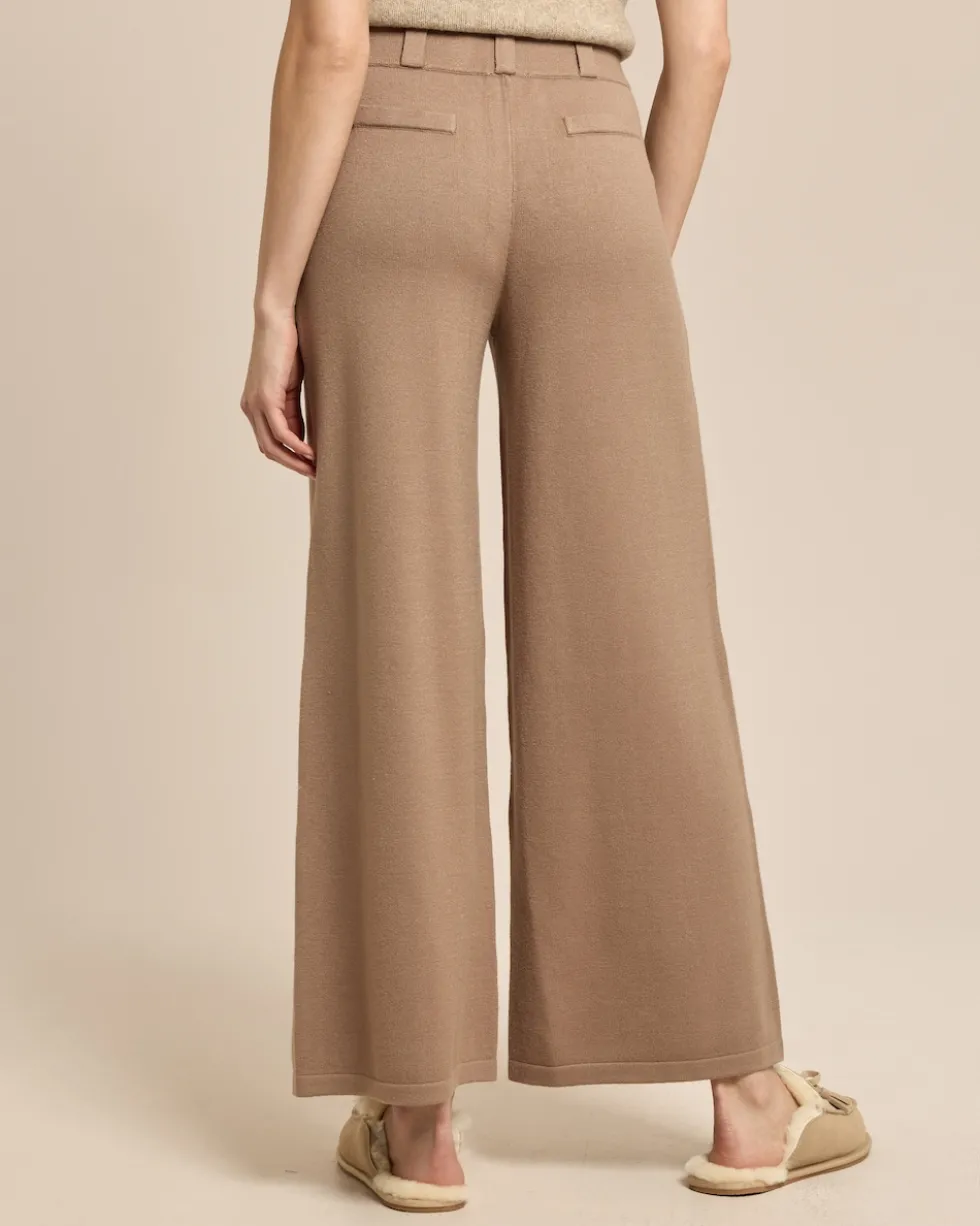 Wide Leg Strickhose