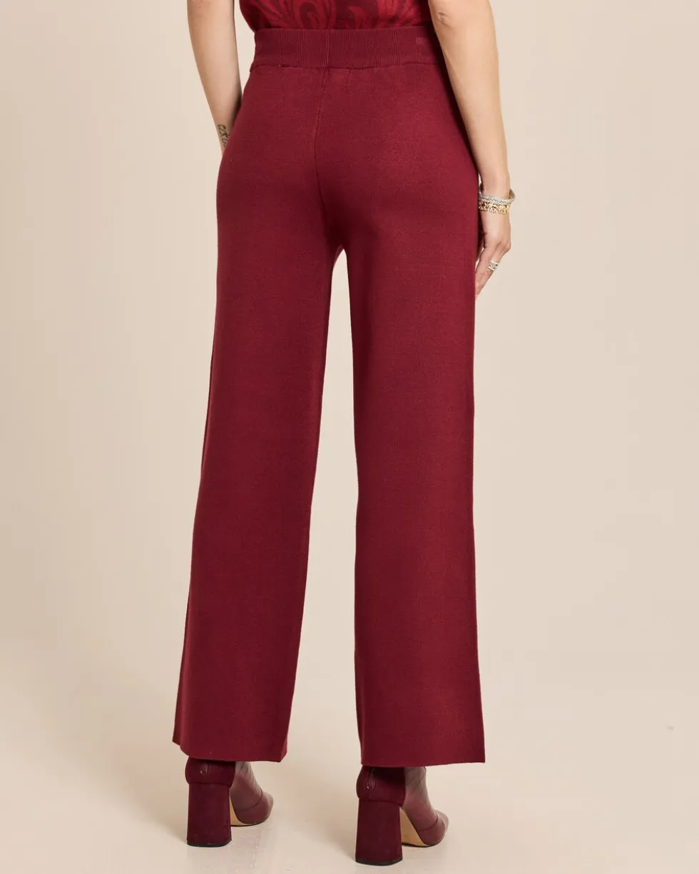 Wide Leg Strickhose