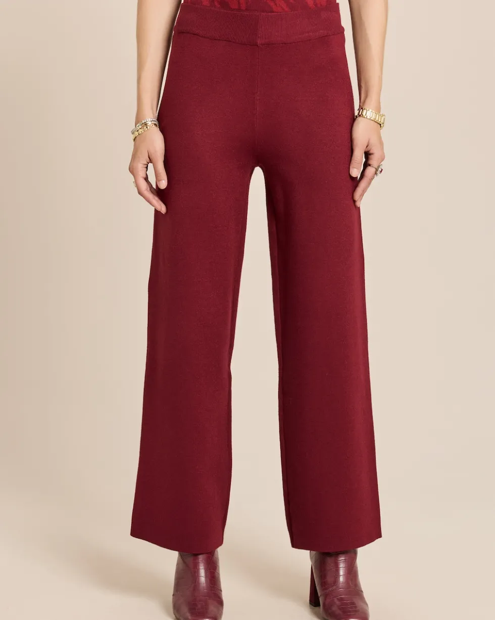Wide Leg Strickhose