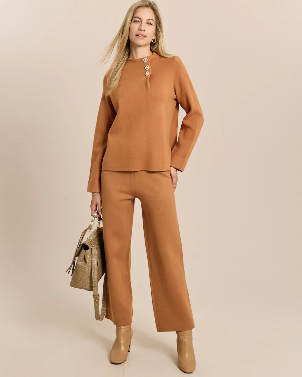 Wide Leg Strickhose