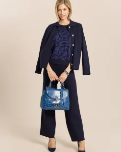 Wide Leg Strickhose