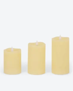 Wiederaufladbare LED-Stumpenkerzen, 3tlg.