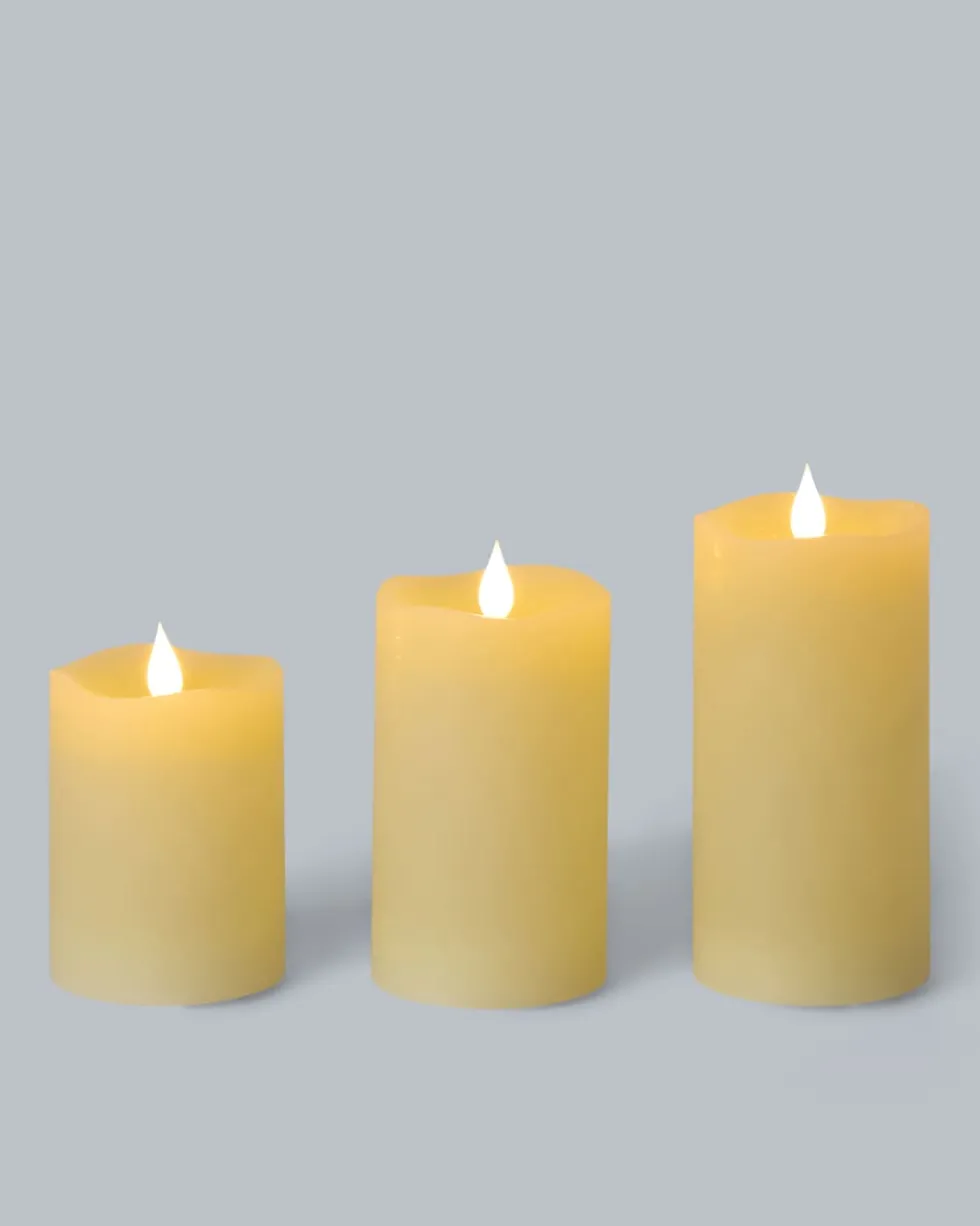 Wiederaufladbare LED-Stumpenkerzen, 3tlg.