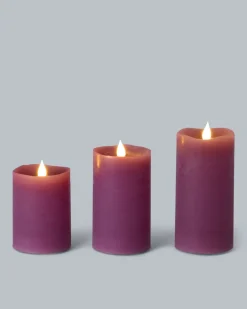 Wiederaufladbare LED-Stumpenkerzen, 3tlg.