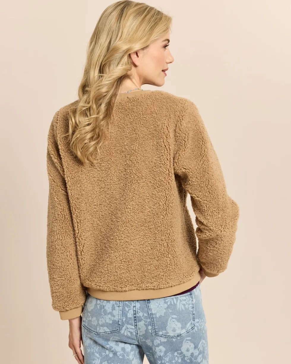 Wolljacke mit Teddy-Kragen