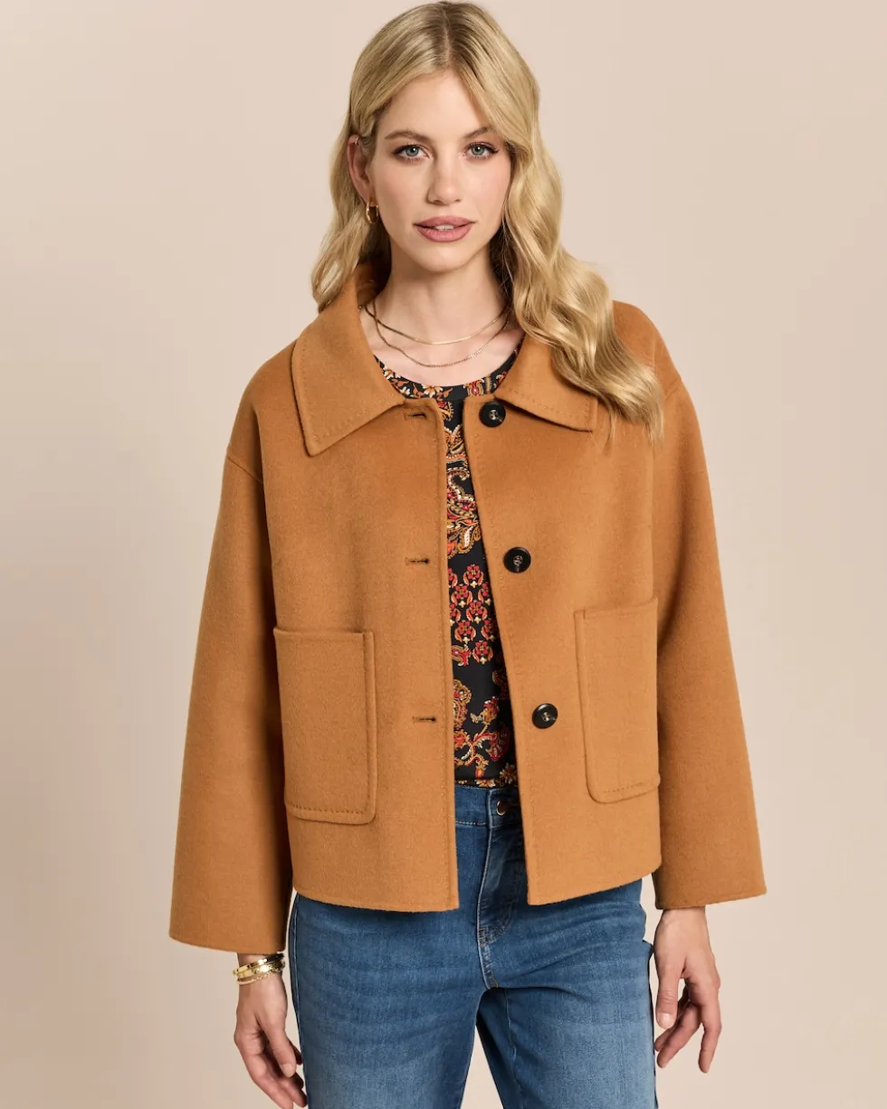 Wolljacke mit Teddy-Kragen